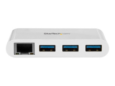 Startech : HUB USB 3.0 A 3 PORTS avec GIGABIT ETHERNET - USB-C - BLANC