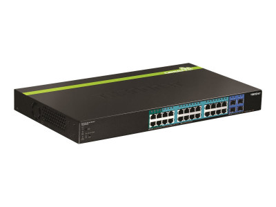 TrendNet : 28PORT GB WEB SMART POE+ SWITCH W/ 4 SFP SLOTS 24 POE/POE+ 4SFP