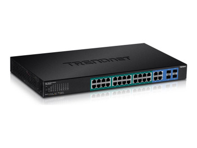 TrendNet : 28PORT GB WEB SMART POE+ SWITCH W/ 4 SFP SLOTS 24 POE/POE+ 4SFP