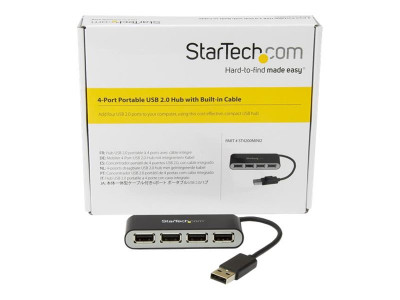 Startech : HUB USB 2.0 PORTABLE A 4 PORTS avec cable INTEGRE