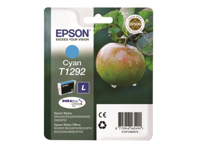 Epson : Cartouche Encre DURABRITE CYAN T1292 RF/AM TAGS