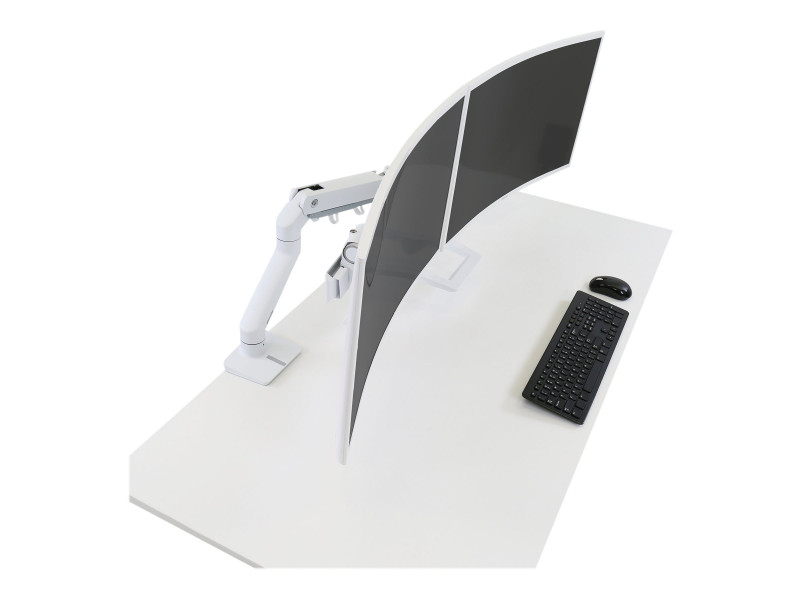 Ergotron : HX DESK DUAL MONITOR ARM WHITE .