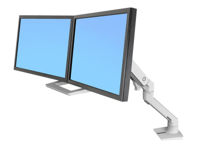 Ergotron : HX DESK DUAL MONITOR ARM WHITE .