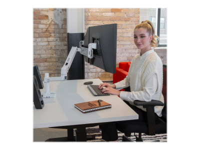 Ergotron : LX DESK DUAL DIRECT ARM BRIGHT WHITE TEXTURE