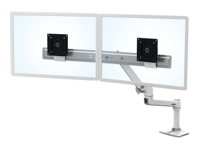 Ergotron : LX DESK DUAL DIRECT ARM BRIGHT WHITE TEXTURE