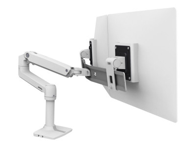 Ergotron : LX DESK DUAL DIRECT ARM BRIGHT WHITE TEXTURE