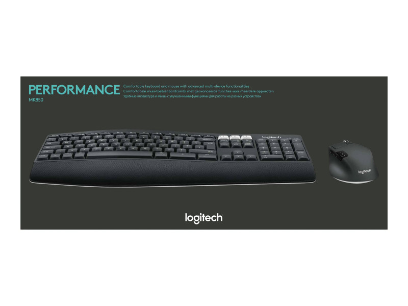 Ensemble clavier et souris sans fil multidispositif MK850 Logitech