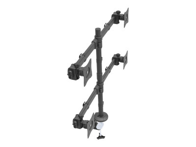 Startech : SUPPORT de BUREAU pour 4 ECRANS JUSQU A 27 - ACIER ROBUSTE (9.22kg)
