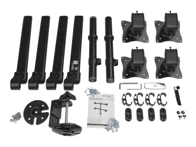 Startech : SUPPORT de BUREAU pour 4 ECRANS JUSQU A 27 - ACIER ROBUSTE (9.22kg)