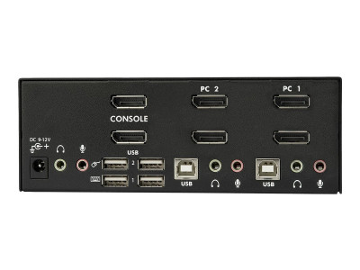 Startech : SWITCH KVM DISPLAYPORT DOUBLE AFFICHAGE 2 PORTS - 4K 60 HZ