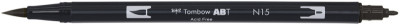 TOMBOW Feutre double pointe DUAL BRUSH PEN ABT, noir