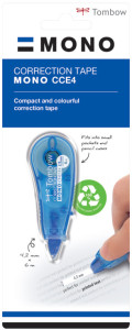 TOMBOW rouleau correcteur jetable MONO CCE, 4,2mm x 6m, bleu