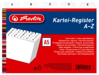 herlitz Index alphabétique, PP, A6 à l'italienne, blanc