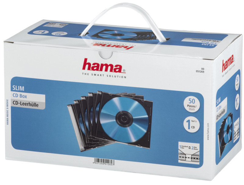 HAMA BOÎTIER VIDE DOUBLE POUR CD, TRANSPARENT, PAQUET DE 10