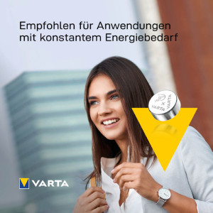 VARTA pile montre argent oxyde VARTA, V319 (SR64), 1,55 Volt