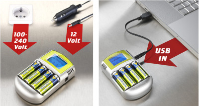 VARTA chargeur LCD Charger, avec adaptateur