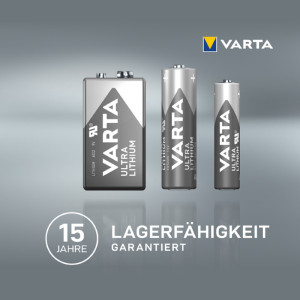 VARTA pile bloc 9 V en lithium 