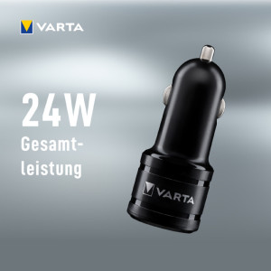 VARTA Chargeur allume-cigare USB 