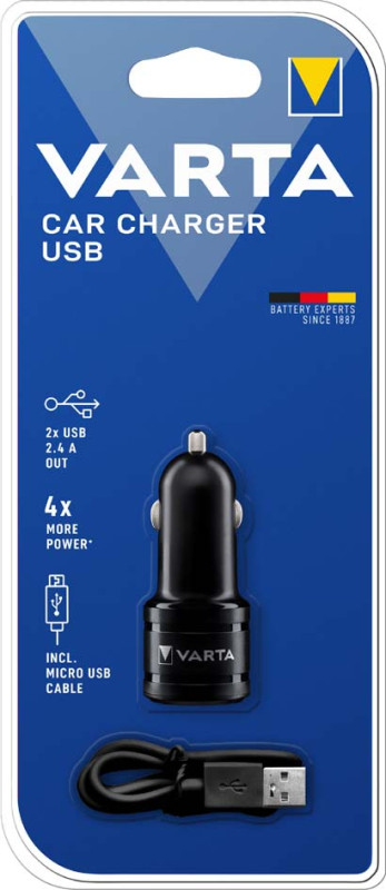 VARTA Chargeur allume-cigare USB Car Power, 2 ports USB