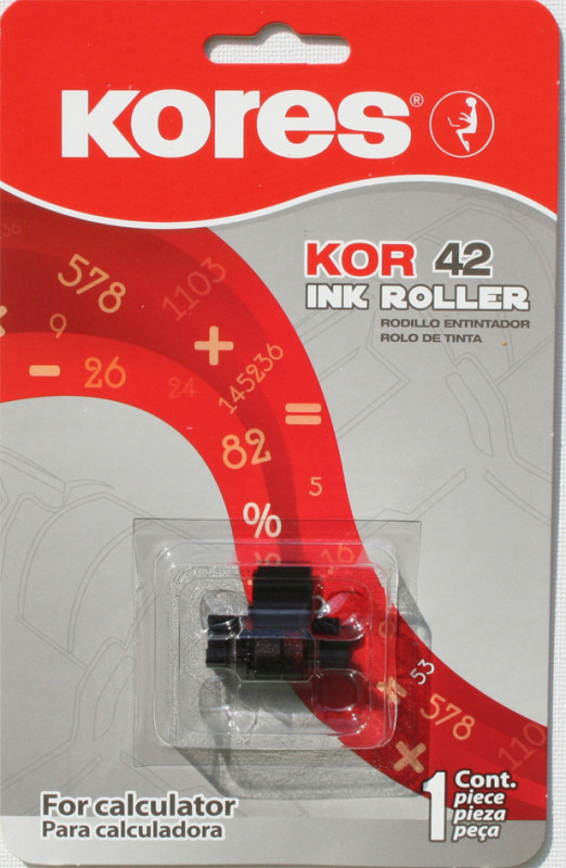 Kores Rouleau encreur pour Epson IR 40 T, noir/rouge