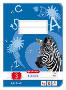 herlitz Cahier scolaire x.book, format A5, linéature 5 /