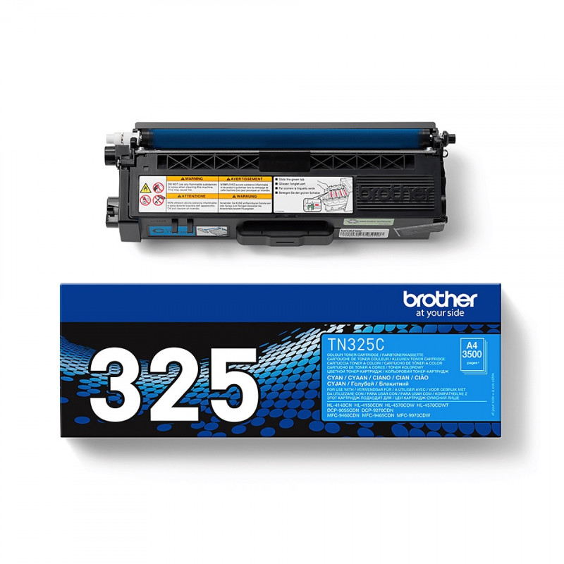 Toner original Brother TN-325C pour HL-4150CDN HL-4570CDW, cyan 3500 pages