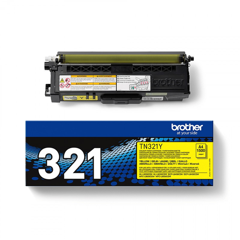 Toner original Brother TN-321Y pour HL-L8250CDN, jaune 1500 pages