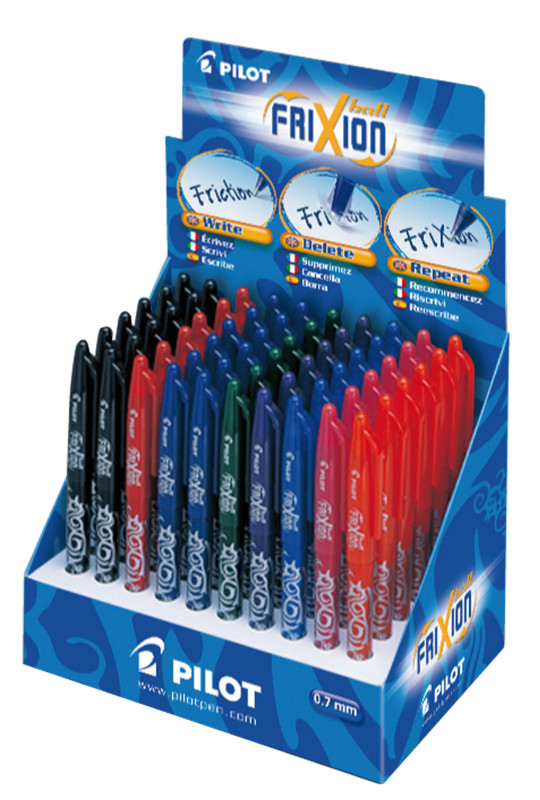 PILOT Stylo roller FRIXION BALL, présentoir de 60 pièces