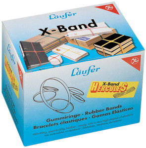 Läufer Elastiques en X dans un carton - 100 g, 80 x 11 mm