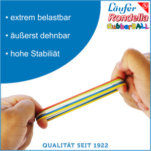 Läufer Bracelets élastiques RONDELLA Rubberball en sachet -