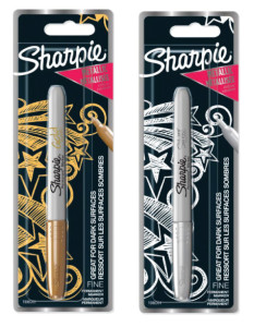 Sharpie Marqueur permanent métallisé, argent,