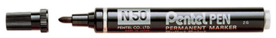 Pentel Marqueur permanent N50, noir, pointe ogive,