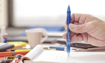 BIC Stylo à encre gel Gelocity, couleur d'encre: bleu