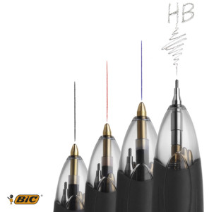 BIC Stylo à bille rétracatble 4 Colours 3+1 HB