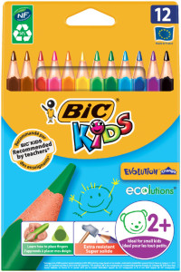 BIC KIDS Crayon de couleur triangulaire Evolution Triangle,