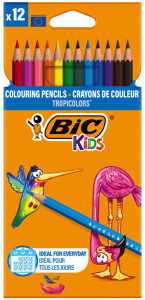 BIC KIDS Crayons de couleur Tropicolors 2, étui en carton