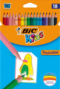 BIC KIDS Crayons de couleur Tropicolors 2, étui en carton