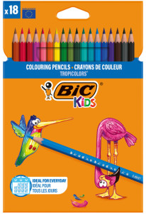 BIC KIDS Crayons de couleur Tropicolors 2, étui en carton