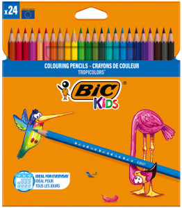 BIC KIDS Crayons de couleur Tropicolors 2, étui en carton