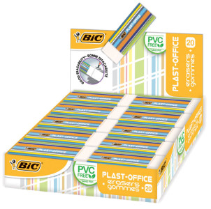 BIC Gomme en plastique Plast-Office, présentoir de table