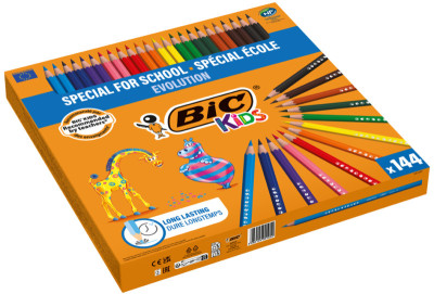 BIC KIDS Crayons de couleur Evolution ECOlutions, paquet de