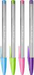 BIC Stylo à bille Cristal Fun, sachet de 4 BIC Stylo à bille Cristal Fun, sachet de 4