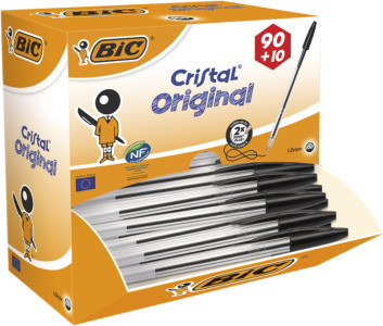 BIC Stylo à bille Cristal Original, bleu, VALUE PACK