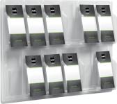 Helit porte-brochures mural juxtaposable Clearly,12 Helit porte-brochures mural juxtaposable Clearly,12