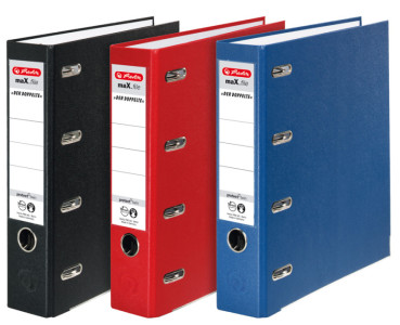 herlitz Double classeur maX.file en PP, larg. dos: 70mm,bleu