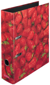 herlitz Classeur à motif maX.file fraise, A4, largeur de dos