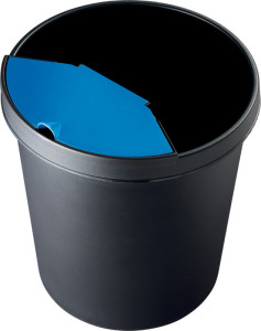 helit insert pour corbeille à papier H61058, noir/bleu