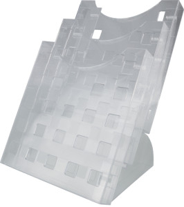 helit porte-brochures de table à 3 compartiments, format A4
