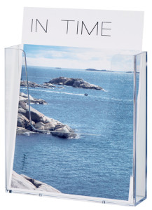 Helit porte-brochures mural, format A5, transparent
