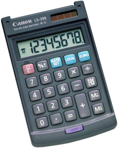 Canon Calculette LS-39 E, alimentation solaire/par piles